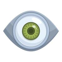 digitale opera d'arte di un' umano occhio con un' Impressionante verde iris, isolato su bianca vettore
