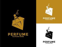 diamante profumo logo modello, profumo logo design ispirazione vettore