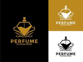 diamante profumo natura logo modello, profumo logo design ispirazione vettore