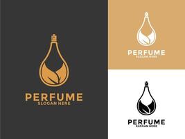 semplice elegante profumo logo , profumo bottiglia logo ispirazioni vettore