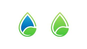 vettore di progettazione del logo dell'acqua verde