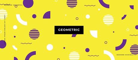 forme geometriche astratte. cerchio e triangolo, ornamenti funky di Memphis degli anni '90, elementi di design astratti. collezione forme geometriche vettoriali mezzitoni alla moda. illustrazione vettoriale