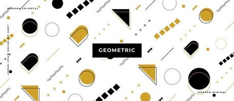 Reticolo senza giunte degli elementi di design di memphis. linea geometrica piatta, punto, forme grafiche stile hipster su sfondo bianco semplice. vettore