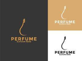 semplice elegante profumo logo , profumo bottiglia logo ispirazioni vettore