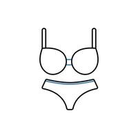 bikini concetto linea icona. semplice elemento illustrazione. bikini concetto schema simbolo design. vettore