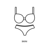 bikini concetto linea icona. semplice elemento illustrazione. bikini concetto schema simbolo design. vettore