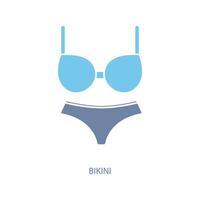 bikini concetto linea icona. semplice elemento illustrazione. bikini concetto schema simbolo design. vettore