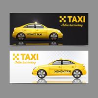 Set di banner di taxi vettore