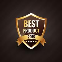 miglior prodotto del distintivo di progettazione etichetta dorata vettoriale 2015