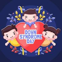 concetto di giornata mondiale della sindrome di down vettore