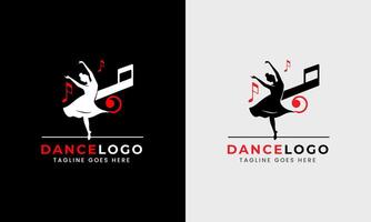 donna ballerino , uomo ballerino icona, musicale programma studio, gli sport moderno logo design campione vettore