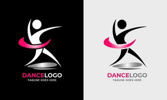 donna ballerino , uomo ballerino icona, musicale programma studio, gli sport moderno logo design campione vettore