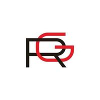 lettera rg semplice disegno geometrico colorato simbolo logo vector