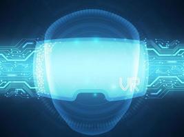 sfondo futuristico della tecnologia della realtà virtuale vettore