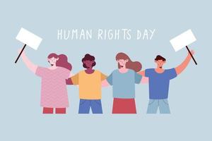 scritte per la giornata dei diritti umani vettore