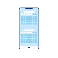 smartphone con calendari vettore
