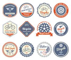 Emblemi di ciclismo impostati vettore