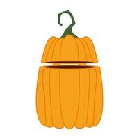 icona stagionale del vaso di zucca di halloween vettore