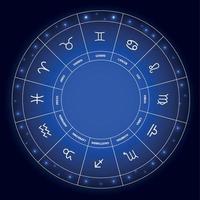 set di segno zodiacale simbolo. illustrazione vettoriale. vettore