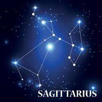 simbolo segno zodiacale sagittario. illustrazione vettoriale. vettore