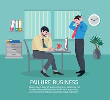 Fallimento, affari, concetto vettore