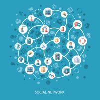 Concetto di comunicazione di reti sociali vettore