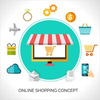 Concetto di shopping online vettore