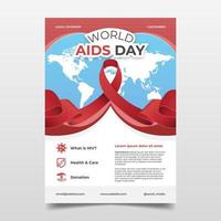 modello di poster per la giornata mondiale dell'aids vettore