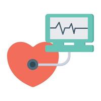 concetti di monitoraggio del battito cardiaco vettore