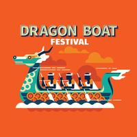 Corse di barche competitive nel tradizionale Dragon Boat Festival vettore
