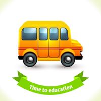 Scuolabus icona di educazione vettore