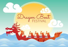 Illustrazione di Dragon Boat Festival vettore