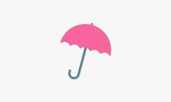 concetto di design del logo ombrello rosa. illustrazione vettoriale. vettore
