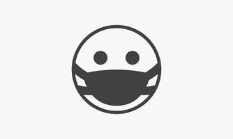linea icona emoticon maschera design illustrazione vettoriale. vettore