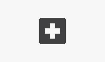 icona quadrata medica isolato su priorità bassa bianca. vettore