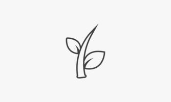 linea icona crescita delle piante isolato su sfondo bianco. vettore