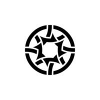 disegno del logo del cerchio astratto vettore