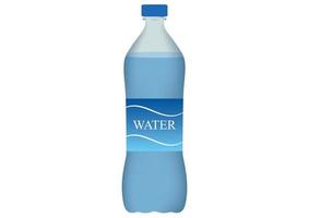 bottiglia d'acqua clipart. bottiglia d'acqua isolata su sfondo bianco vettore