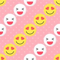 Emoticon seamless, design piatto per uso come sfondo o sfondo vettore