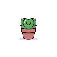 simpatica mascotte di cactus vettore