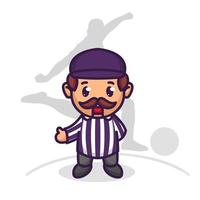 simpatica mascotte del bambino arbitro vettore