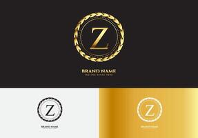 lettera z logo di lusso in oro concept vettore