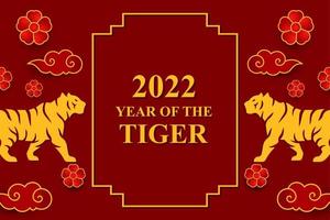 capodanno cinese 2022. l'anno della tigre vettore