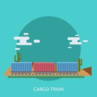 Progettazione dell&#39;illustrazione concettuale del treno del carico vettore