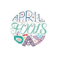 April Fools Day scritte vettore