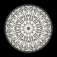 motivo circolare a forma di mandala con fiore per la decorazione del tatuaggio mandala all'henné. vettore