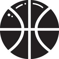pallacanestro palla silhouette, nero colore silhouette vettore