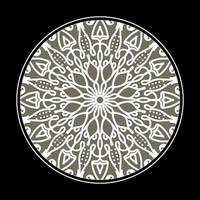 motivo circolare a forma di mandala con fiore per la decorazione del tatuaggio mandala all'henné. vettore