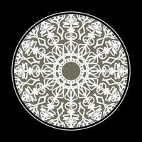 motivo circolare a forma di mandala con fiore per la decorazione del tatuaggio mandala all'henné. vettore