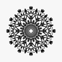 motivo circolare a forma di mandala con fiore per la decorazione del tatuaggio mandala all'henné vettore